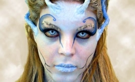 woman in ice queen makeup