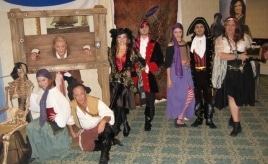 Photo of men and women dressed as pirates