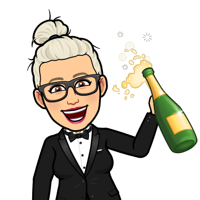 emoticon of woman with champagne bottle